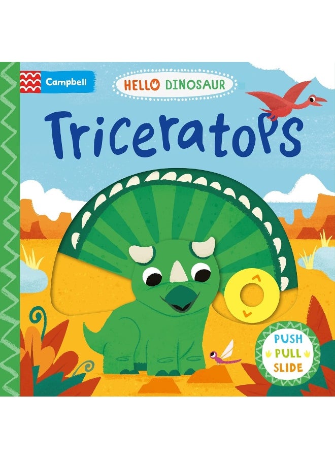 Triceratops: A Push Pull Slide Dinosaur Book  - Image 1