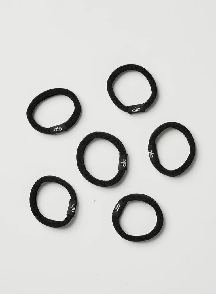 Untangled Hair Tie 6-Pack - Black
