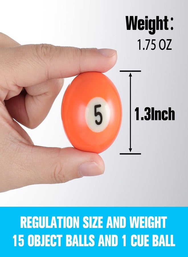 HMQQ Billiards Ball (1 1/2" Children Pool Ball with Complete 16 Ball Set, one Box) - Image 2