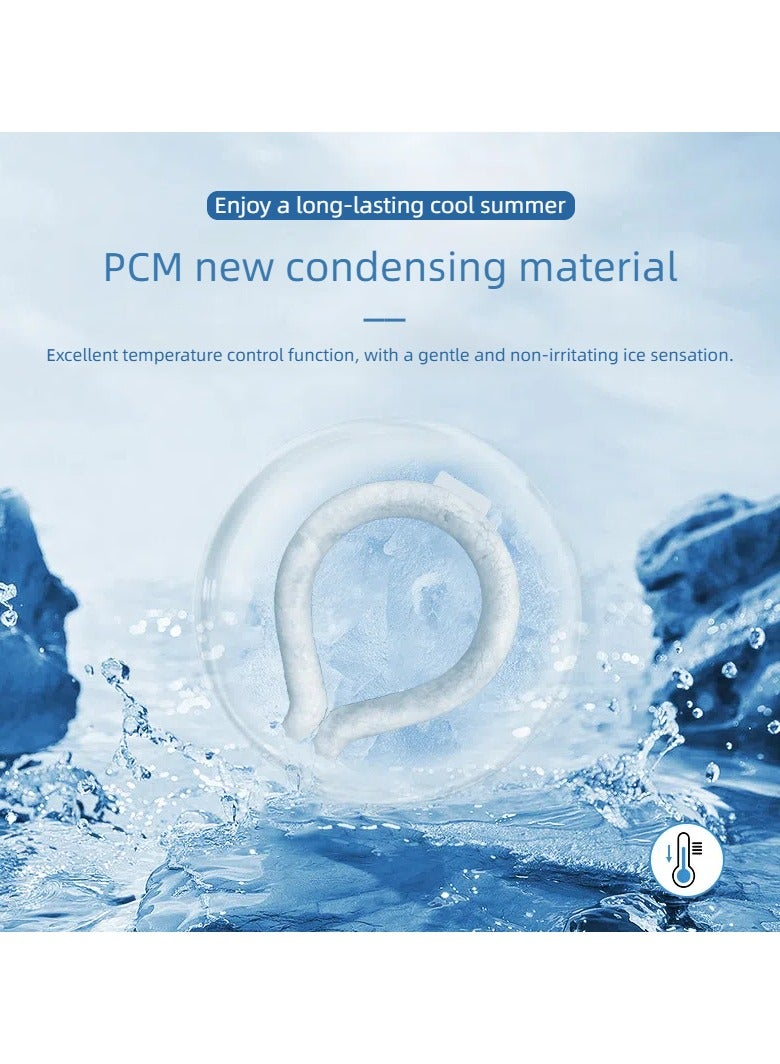 Generic Cooling Magic Ring-PCM Ice Neck Tube - No-Charge Reusable Cooling for Summer Outdoor Heat-Automatically freezes below 28°C-white - Image 2