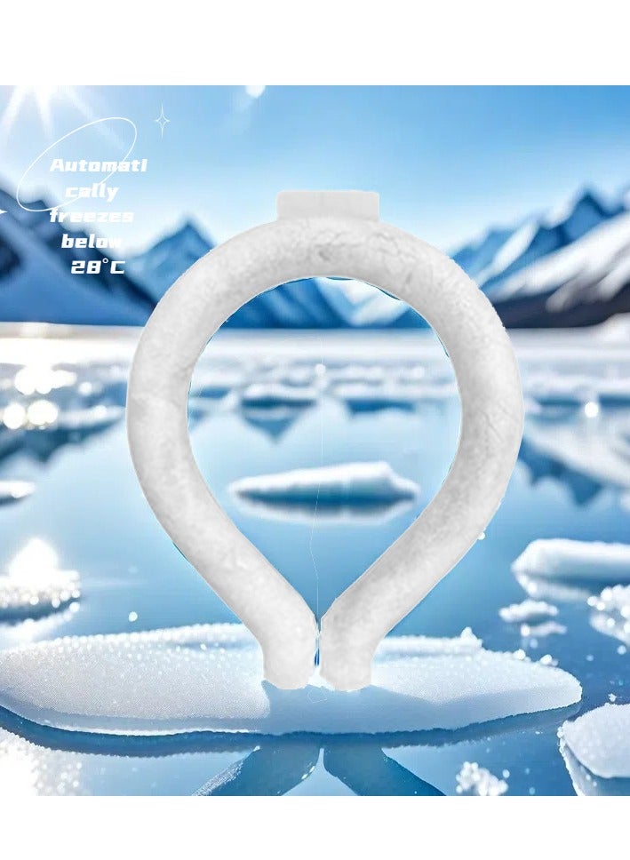 Generic Cooling Magic Ring-PCM Ice Neck Tube - No-Charge Reusable Cooling for Summer Outdoor Heat-Automatically freezes below 28°C-white - Image 3