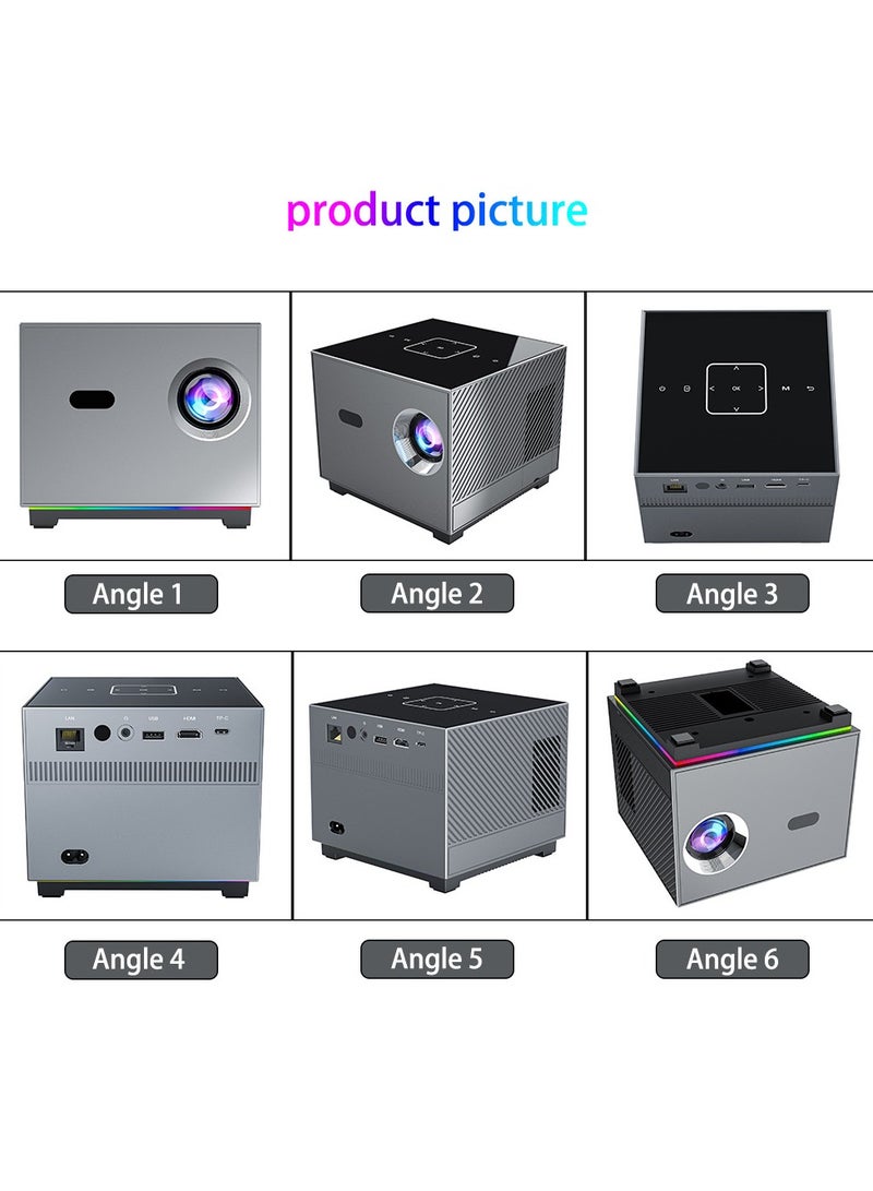 general Mini Portable Projector X3 H713 HD 4K / ARGB Color Lighting / Screen Mirroring / Electric Focus + 4-Point Keystone Correction / Unique Speaker Cavity / Two-Way Bluetooth Connection / Multiple Compatible lnterfaces - Image 3