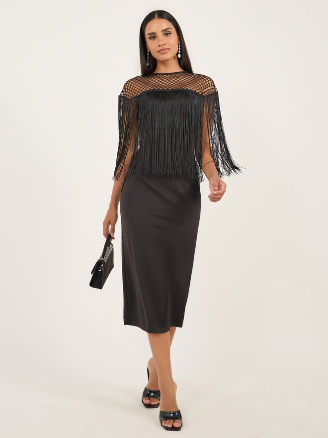 Styli Fringe Detail Dress - Image 2