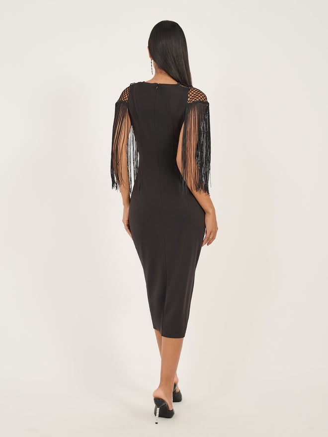Styli Fringe Detail Dress - Image 5