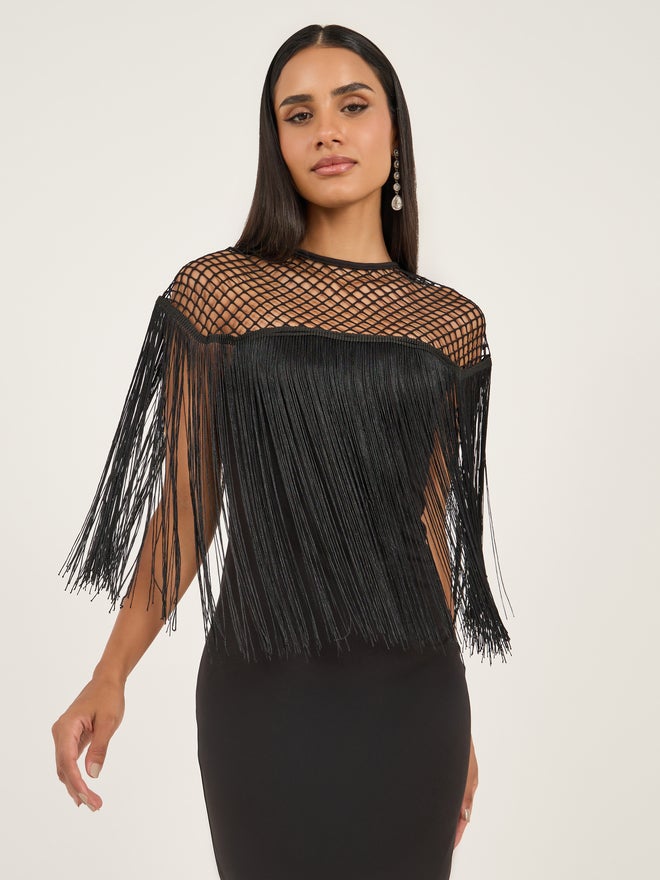 Styli Fringe Detail Dress - Image 3