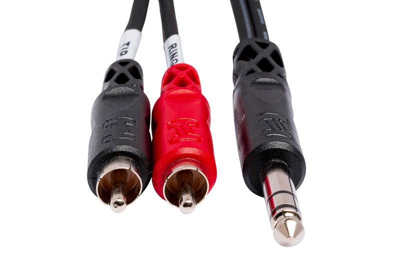 Hosa كابل إدخال Hosa TRS-201، 1/4 بوصة TRS إلى RCA مزدوج، 3.3 قدم - Image 4