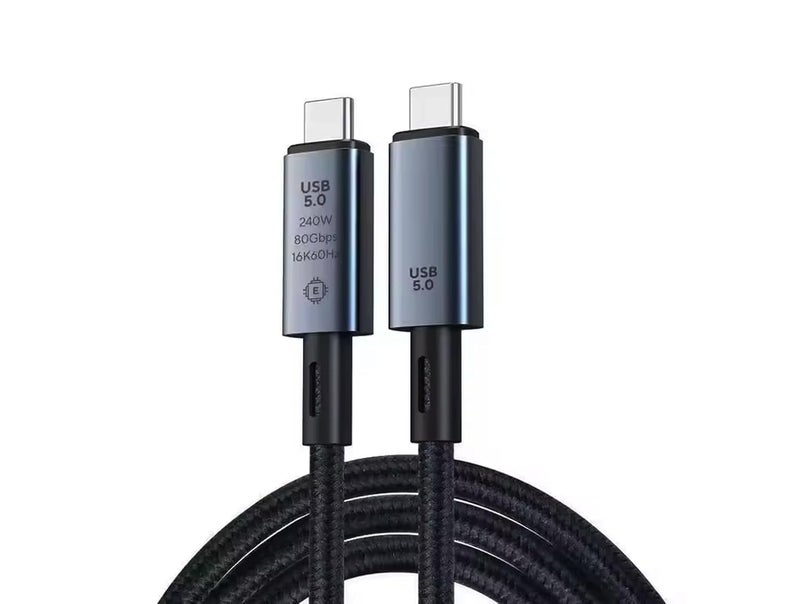 Tobo 80 Gbps Data Transfer,USB 5 Cable Supports Dual8K HD Display, 240W Charging usb c monitor cable, Compatible with Thunderbolt 5, Thuderbolt 4, USB4, Thundrbolt 3 and USB-C (0.5M) - Image 1