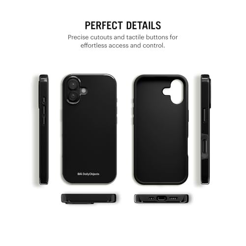DailyObjects Enamel Bumper MagSafe Case for iPhone 16 Compatible with MagSafe Wireless Charging | Black Magnetic Back Cover - Image 5