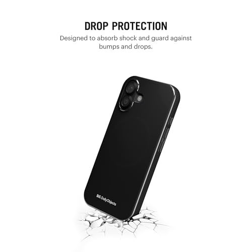 DailyObjects Enamel Bumper MagSafe Case for iPhone 16 Compatible with MagSafe Wireless Charging | Black Magnetic Back Cover - Image 4