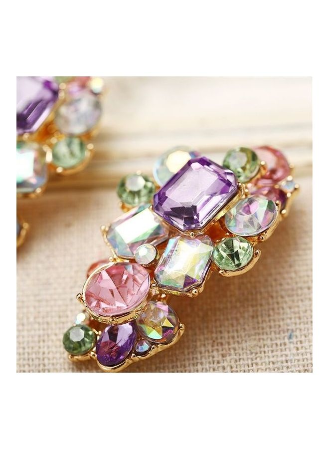 NIBEMINENT Stone Studded Dangle Earrings - Image 4