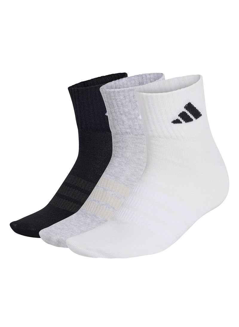 Adidas Thin&Light Sportswear Ankle Socks 3 Pair Pack - Image 1