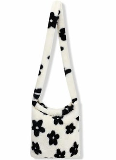 Excefore Plush Underarm Bag, Ladies Fluffy Shoulder Bag, Women Y2K Furry Purse Fluffy Tote Bag for Autumn and Winter  - Image 1