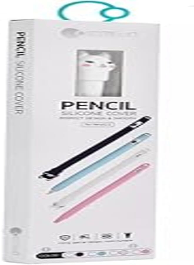 Coteetci Coteetci (1-A) Pencil 1 Silicone Cover, Stylus Kitty Cartoon Pen Case Sleeve For Apple Pencil 1 - White 