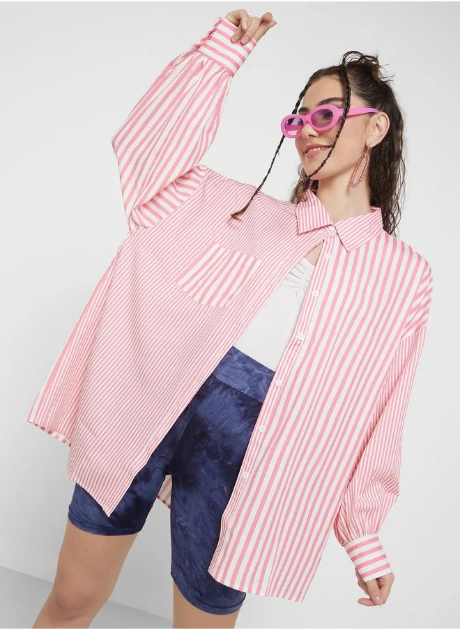 Ginger Urban Minx Stripe Button Down Shirt