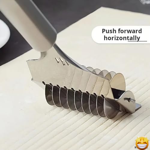 HOMAXA Sharp Stainless Steel Noodle Cutter – Manual Pasta Maker for Homemade Noodles, Spaghetti & Lasagna | Durable Kitchen Tool with Ergonomic Handle, Easy Push Design, Multi-Functional Slicer - Image 4