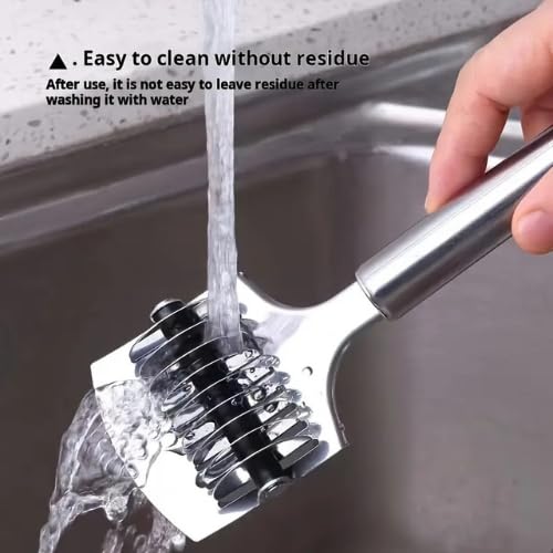 HOMAXA Sharp Stainless Steel Noodle Cutter – Manual Pasta Maker for Homemade Noodles, Spaghetti & Lasagna | Durable Kitchen Tool with Ergonomic Handle, Easy Push Design, Multi-Functional Slicer - Image 5