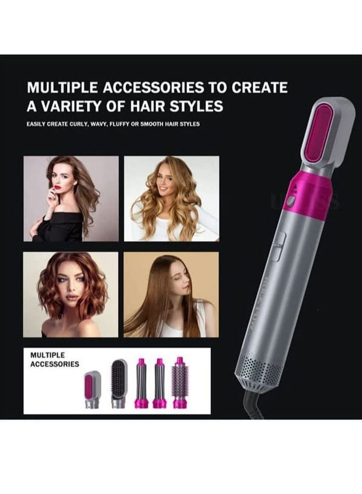 5 in 1 Hair Dryer Brush with Hair Volumizer,Hot Air Brush,Scalp Massager,Curler and Straightener for Women Hair Styling - Image 5