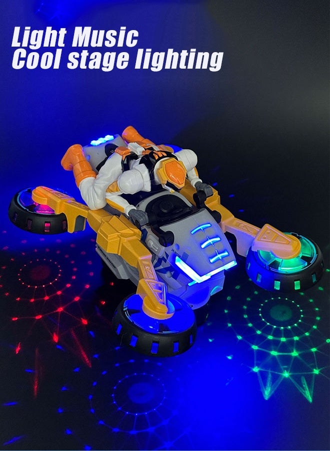 Motorcycle Vehicle Music Toys , Control Motorcycle for Kids 4-7 8-12 Years Kids  Luminous Lights, Music, Driving Deformation & 360° Rotation Kids Birthday Gifts ﻿ - Image 4