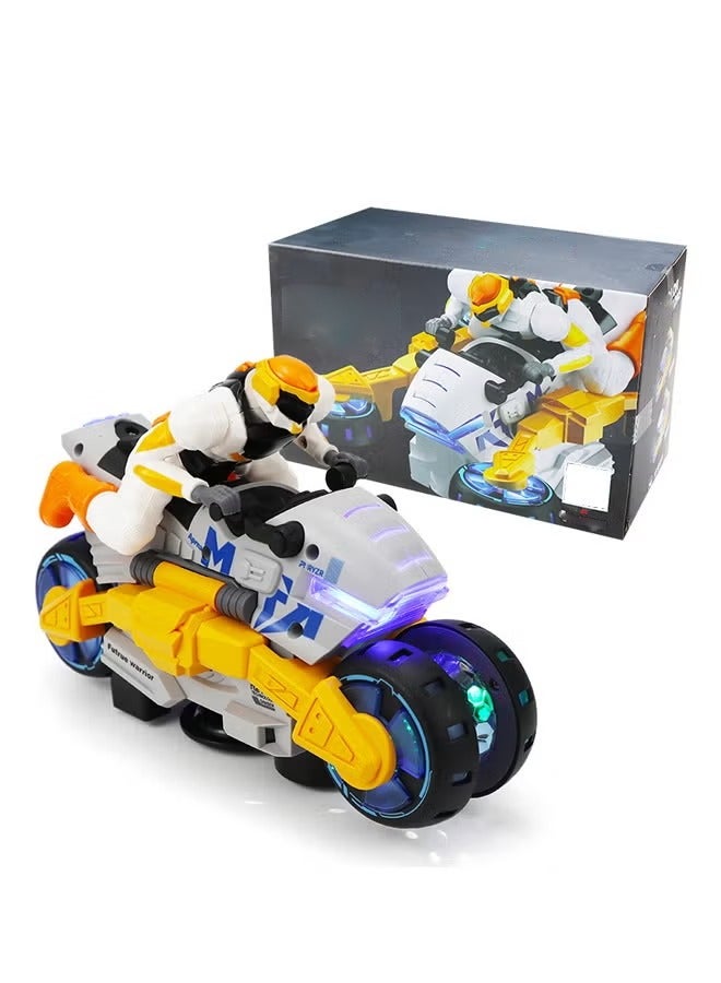 Motorcycle Vehicle Music Toys , Control Motorcycle for Kids 4-7 8-12 Years Kids  Luminous Lights, Music, Driving Deformation & 360° Rotation Kids Birthday Gifts ﻿ - Image 1