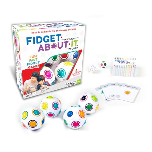 Continuum Games Fidget About It The Fast Paced Puzzle Dice Rolling Fidget Toy Board Game Click The Orbs and Solve The Puzzles On The Cards Fun for Family Game Nights 24 Players Ages 6 and Up - Image 1