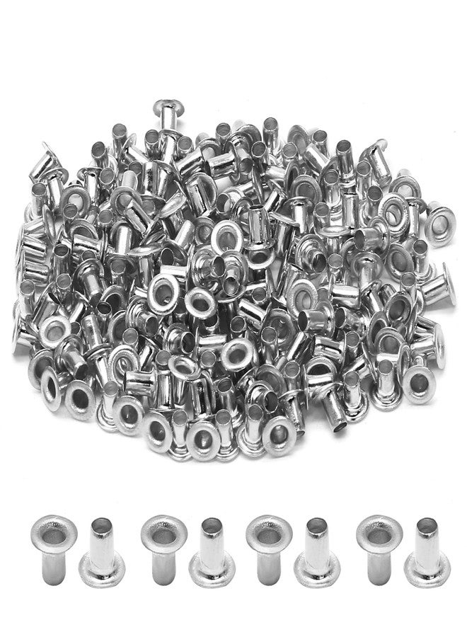 Litoexpe 2MM Tiny Grommets Eyelets 200 Pcs, Self Backing Eyelets for Bead Cores, Clothes, Leather, Canvas (Silver) - Image 1