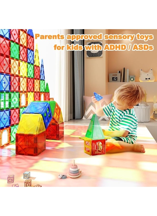 Soyee 52PCS Magnet Toys for 3 Year Old Boys and Girls Magnetic Tiles Building Blocks STEM Learning Toys Sensory Montessori Toys for Toddlers Kids  - Image 2