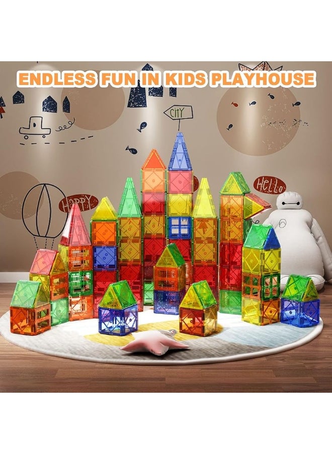 Soyee 52PCS Magnet Toys for 3 Year Old Boys and Girls Magnetic Tiles Building Blocks STEM Learning Toys Sensory Montessori Toys for Toddlers Kids  - Image 3
