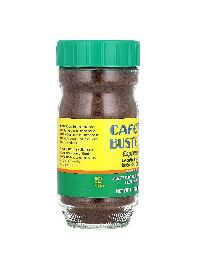 Café Bustelo - Café Bustelo, Espresso, Decaffeinated Instant Coffee, 3.5 oz (100 g) - Image 1