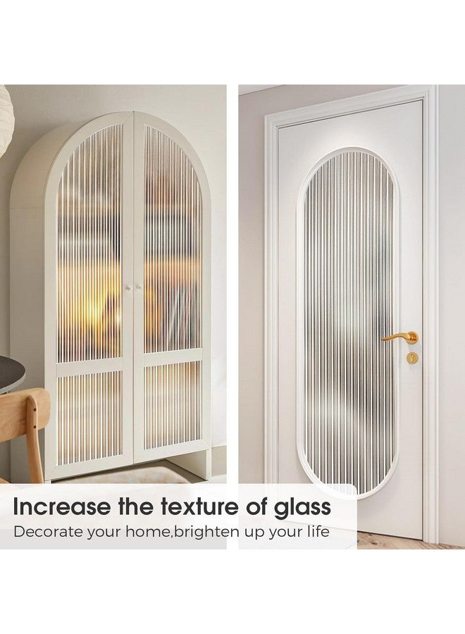 HOME13 Window Privacy Film 3D Decorative Fluted Window Glass Film Privacy Window Film for Bathroom, Reusable Vinyl Frosted Film (Fluted Glass Film, 24x50-Inches) - Image 3