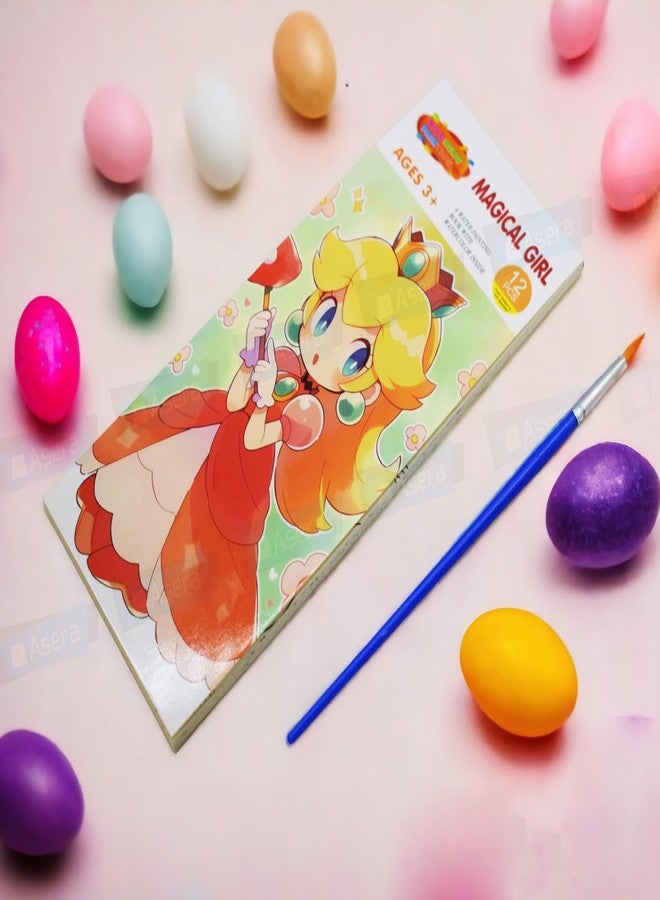 Asera Magic Coloring Book for Kids Activity Books for Children Coloring Books for Kids Ages 4-8 Years 12 Sheet Cartoon Painting kit with Brush for Birthday Return Gift (Set of 5) - Image 5