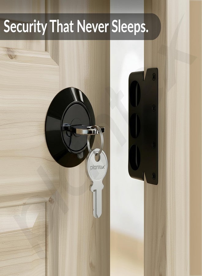 Plantex Heavy Duty Rim Locks for Main Door/Door Lock for Main Door with 4 Keys/Suitable for Inside Opening Wooden Door - Pack of 1 (Z-Black) - Image 4