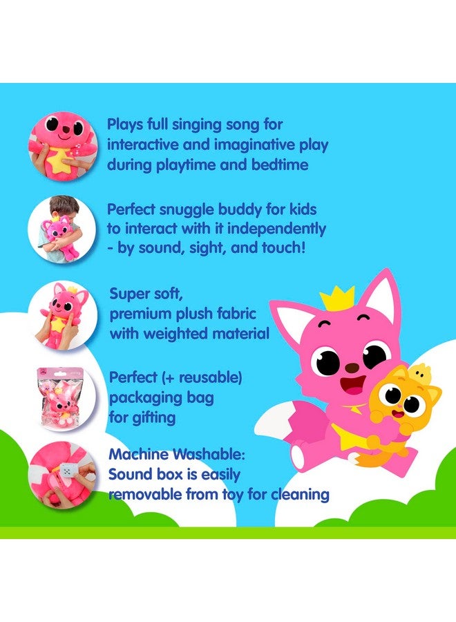Pinkfong لعبة قماشية تغني من بينكفونغ، 11" ألعاب محشوة، ألعاب موسيقية تفاعلية للأطفال، هدايا للأولاد والبنات - Image 4