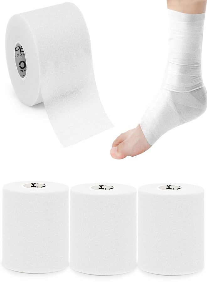 OK TAPE Pre Wrap Tape (4-Rolls, 120 Yards) - Athletic Foam Underwrap for Sports, Protect for Ankles Wrists Hands and Knees, 2.75 Inches - White - Image 1