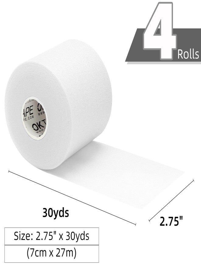 OK TAPE Pre Wrap Tape (4-Rolls, 120 Yards) - Athletic Foam Underwrap for Sports, Protect for Ankles Wrists Hands and Knees, 2.75 Inches - White - Image 2