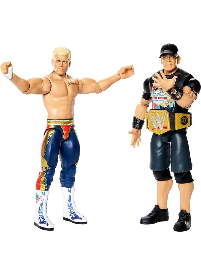 WWE Mattel WWE Main Event Showdown Action Figures 2-Pack with Accessory, Series #26 John Cena vs Cody Rhodes Collectible Set, 6-inch​ - Image 2