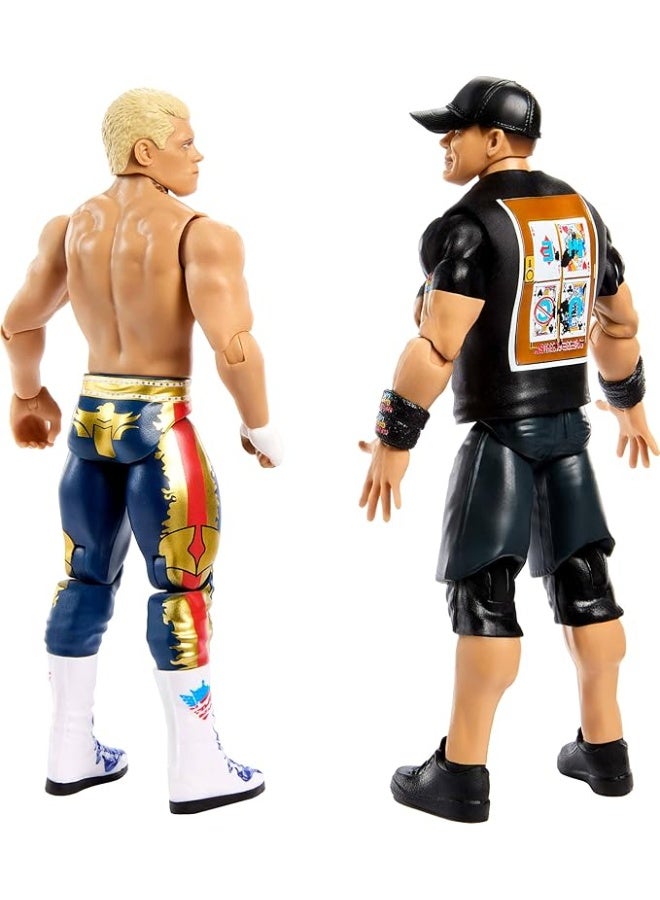 WWE Mattel WWE Main Event Showdown Action Figures 2-Pack with Accessory, Series #26 John Cena vs Cody Rhodes Collectible Set, 6-inch​ - Image 4