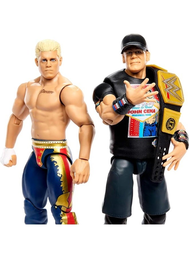 WWE Mattel WWE Main Event Showdown Action Figures 2-Pack with Accessory, Series #26 John Cena vs Cody Rhodes Collectible Set, 6-inch​ - Image 3
