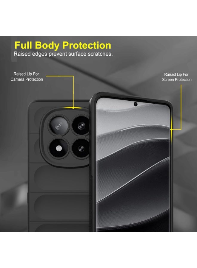 Premium Protection Back Silicone Case Compatible with Xiaomi Redmi note 14 Pro Plus 5G Magic Shield Shockproof Case with Camera Protection (Black)  - Image 5