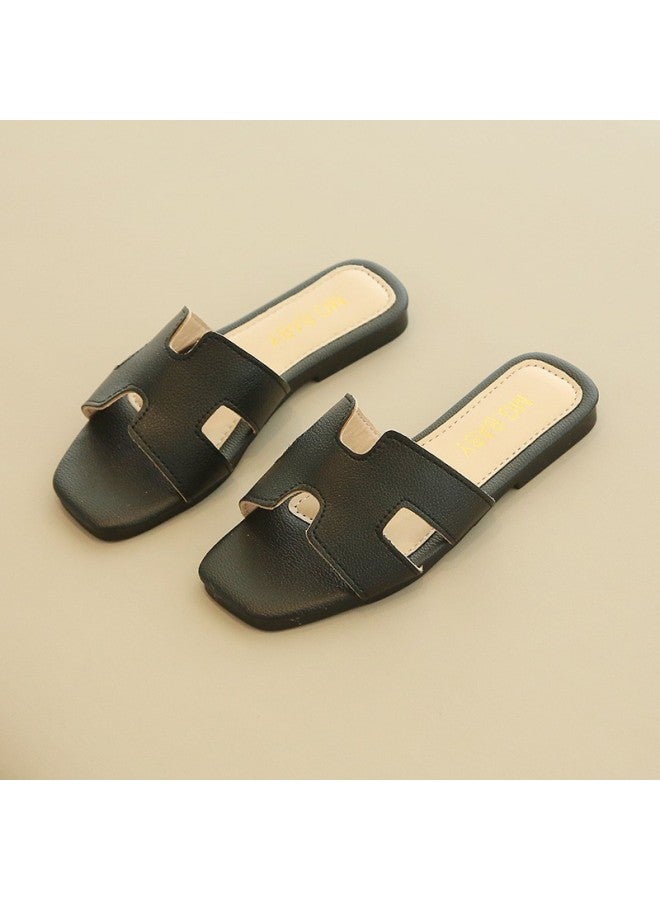 Girls Roman Sandals Summer New Children's Shoes Princess Shoes Korean Style Soft Soled Beach Shoes Slippers Fashionable - Image 1