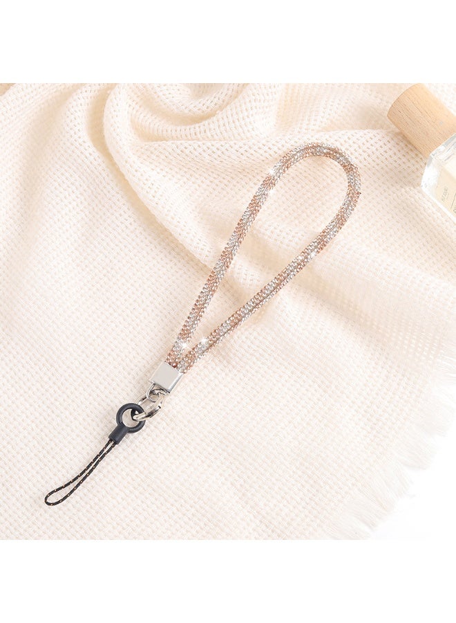 NIBEMINENT Super Cute Beaded Phone Charm – Trendy Phone Chain Wrist Strap, Shining Beads Chain Lanyard for Cell Phone - Image 1