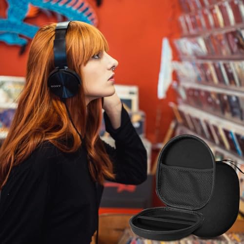 VERTUS® Headphone Carrying Hard Storage Bag Case Cover for Sony MDR-ZX110A / MDR-ZX110AB / MDR-ZX110AP / MDR-ZX110 / MDR-ZX110NC / MDR-ZX310AP / MDR-XB450AP (Black) - Image 4