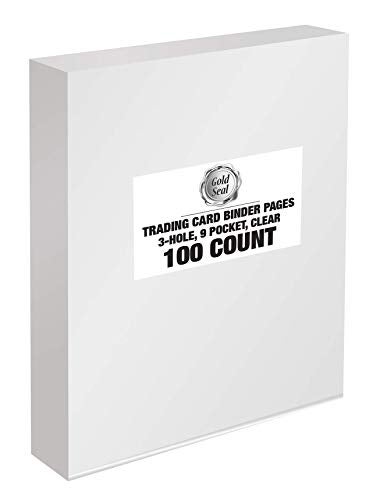 GOLD SEAL 100/Box Clear Heavyweight Trading Card Sleeve Pages, 9 Pockets Per Sheet, Single Sided, 900 Pockets, 3 Ring Binder Sheets, 100 Count - Image 5