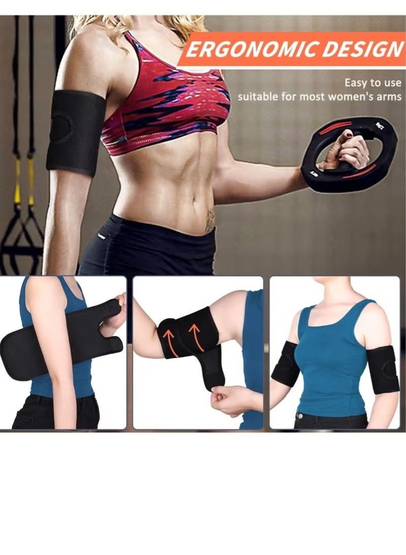 XUN Sweat Arm Band, Sweat Arm Shaping Band, Arm Trimmer for Women and Men, Fitness Running Sweat Slim Body Shaper for Weight Loss and Sports Workouts (2 Count) - Image 5