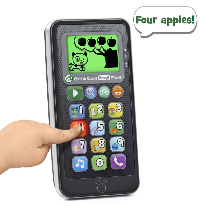 LeapFrog هاتف ليب فروغ الدردشة والعد بالإيموجي، أسود - Image 3