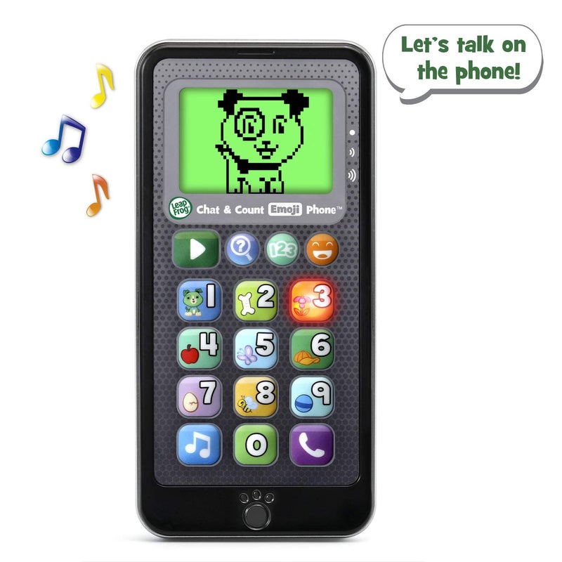 LeapFrog هاتف ليب فروغ الدردشة والعد بالإيموجي، أسود - Image 2