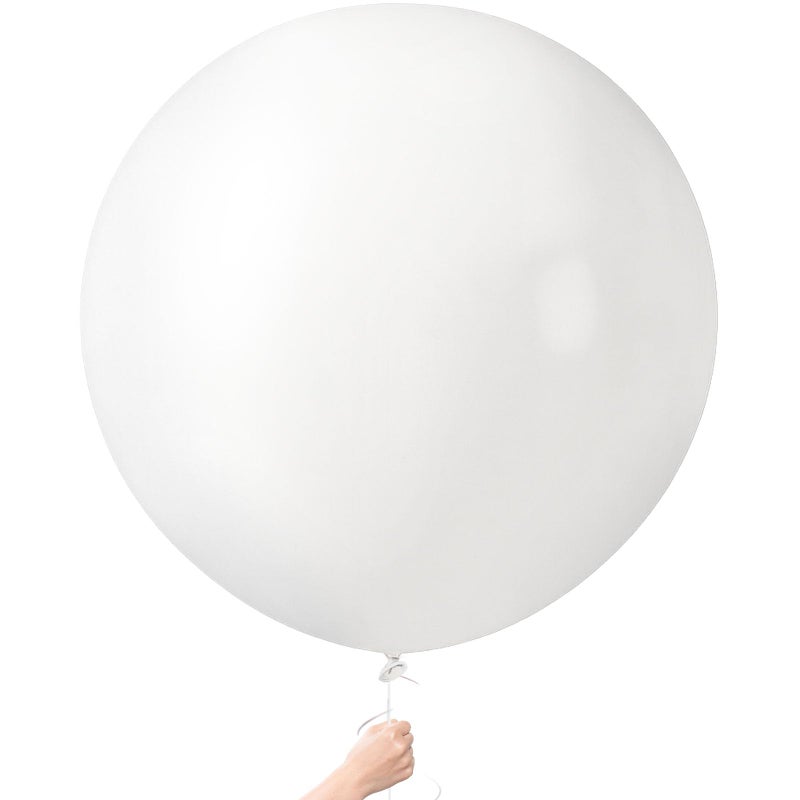 LovesTown 4PCS Large 36 Inch White Balloons, White Latex Big Balloons for Birthday Baby Shower Graduation Engagement Anniversary Wedding Party Supplies - Image 1