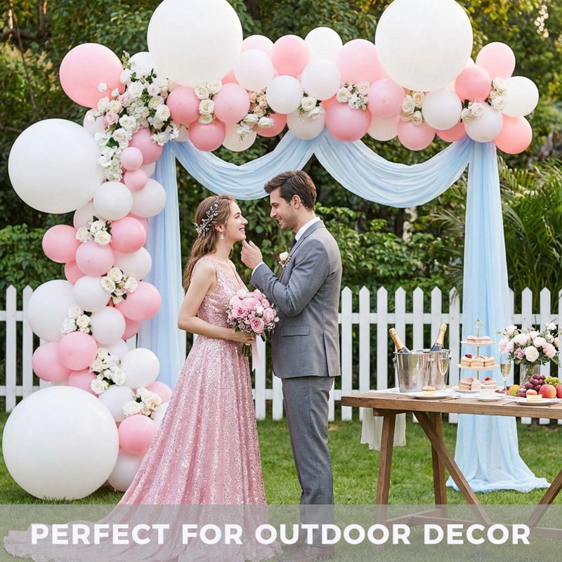 LovesTown 4PCS Large 36 Inch White Balloons, White Latex Big Balloons for Birthday Baby Shower Graduation Engagement Anniversary Wedding Party Supplies - Image 3