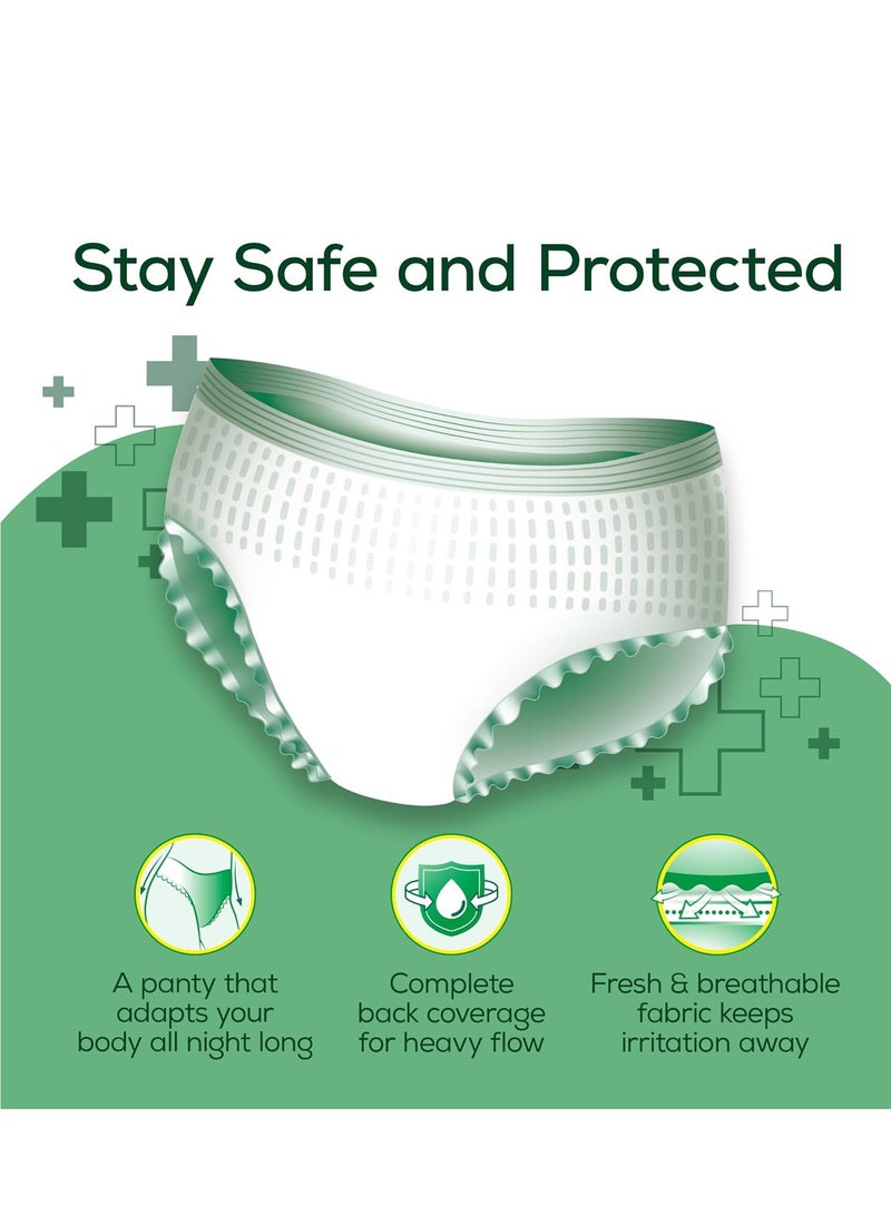Evereve Evereve Anti Bacteria Period Panty for Girls & Women, (M-L), 10 Pcs, 360 Degree Overnight Coverage, 99.9% Bacteria Free, High Absorbency for Heavy Flow, Maternity Postpartum Disposable Panty - Image 5