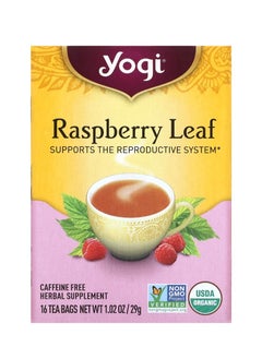 Yogi Tea Raspberry Leaf Caffeine Free 16 Tea Bags 1.02 oz (29 g)  - Image 1