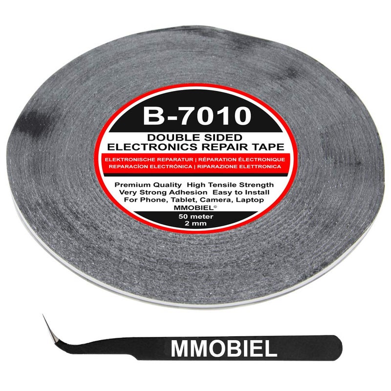 MMOBIEL 2 mm Double Sided Layer Strong Adhesive Tape 50 m Long Roll (Black) for Smartphone Tablet Repair - Image 2